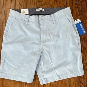 Nautica Blue Flat Front Shorts Lightweight Cotton